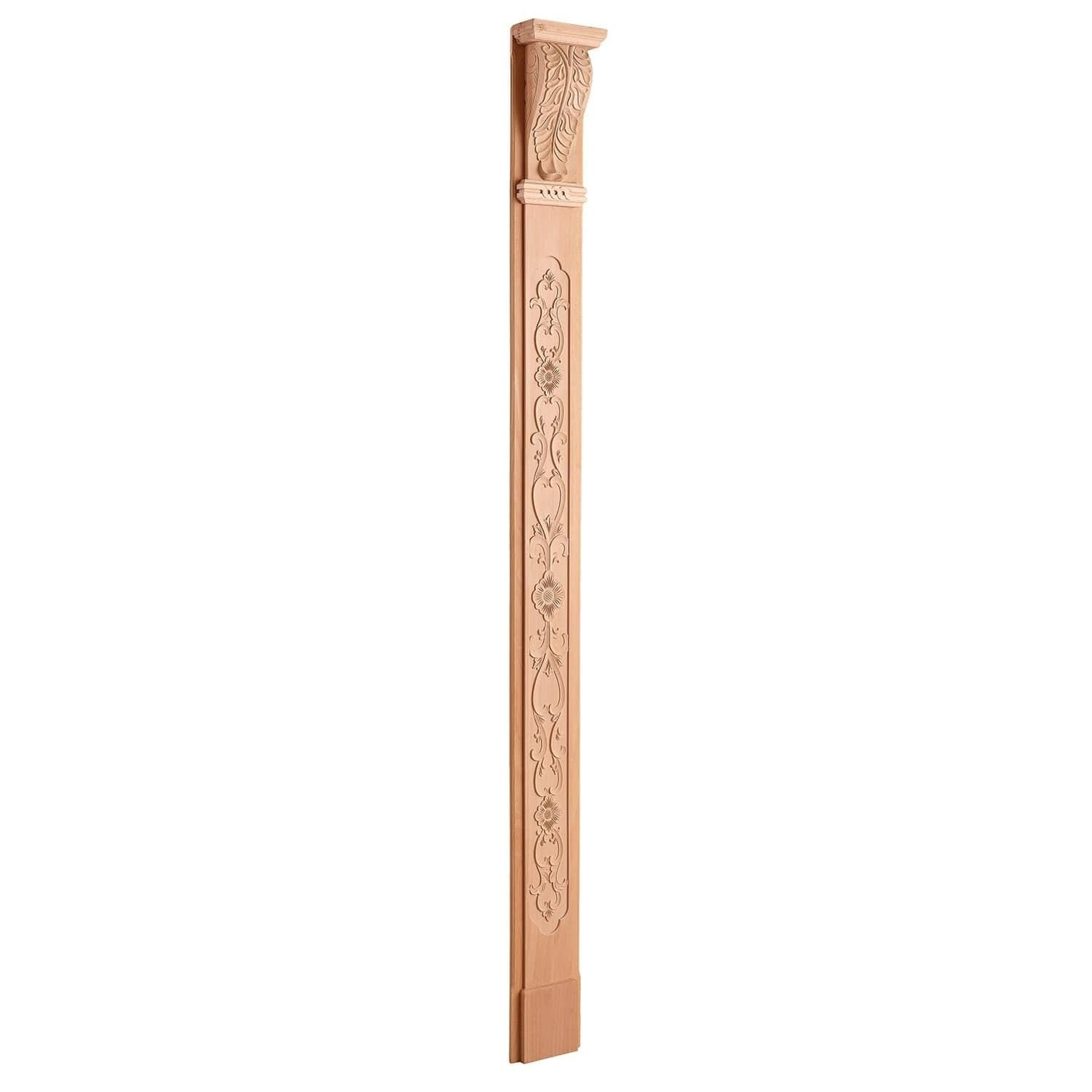 Ahşap Oymalı Sütun Roma Sütun Boyanabilir Dekoratif Aksesuar 210x12 cm