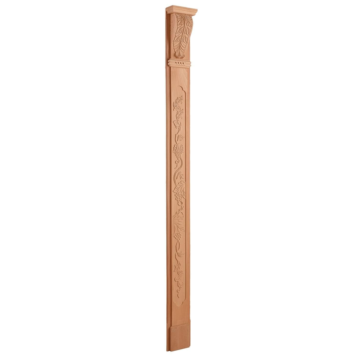 Ahşap Oymalı Sütun Roma Sütun Boyanabilir Dekoratif Aksesuar 210x18 cm