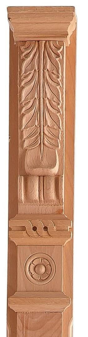 Ahşap Oymalı Sütun Roma Sütun Boyanabilir Dekoratif Aksesuar 210X8 cm