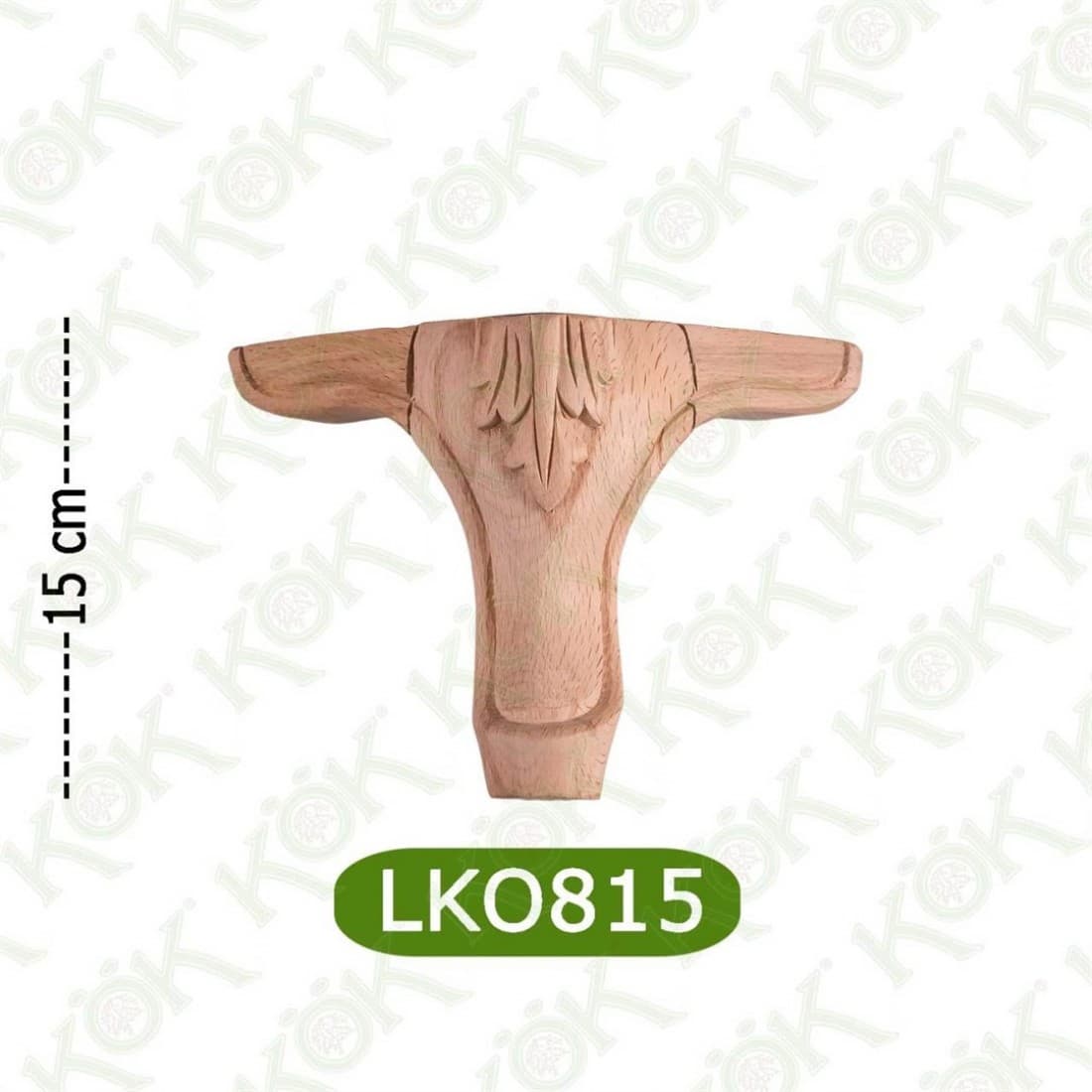 LKO 815 Oymalı Kulaklı Lükens Ayak 8*8*15