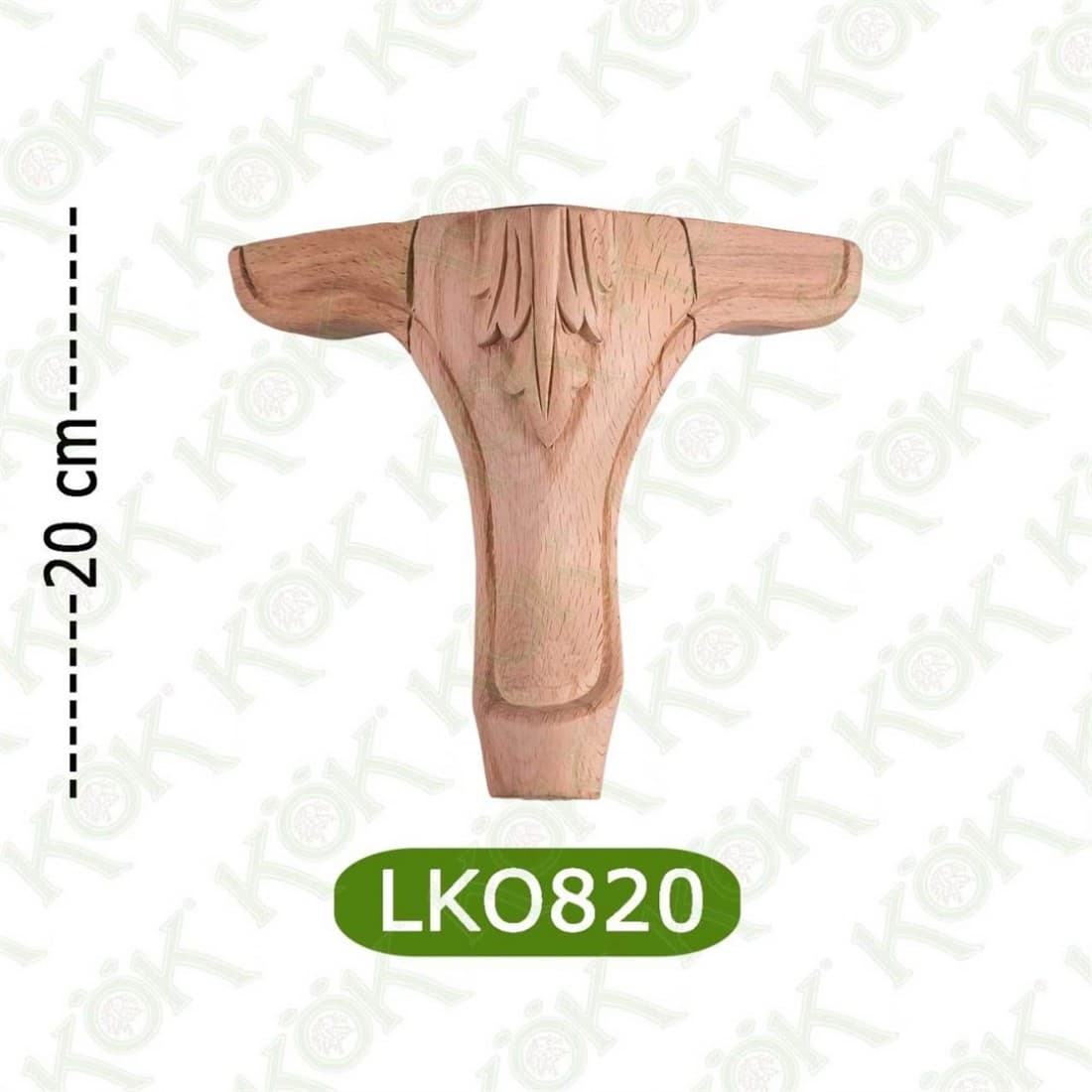 LKO 820 Oymalı Kulaklı Lükens Ayak 8*8*20