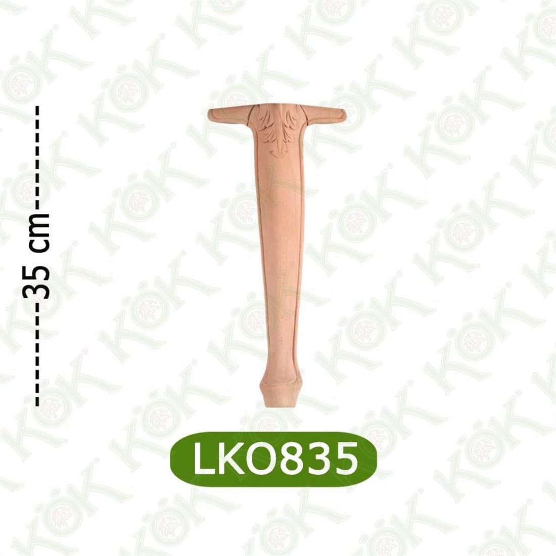 LKO 835 Oymalı Kulaklı Lükens Ayak 8*8*35