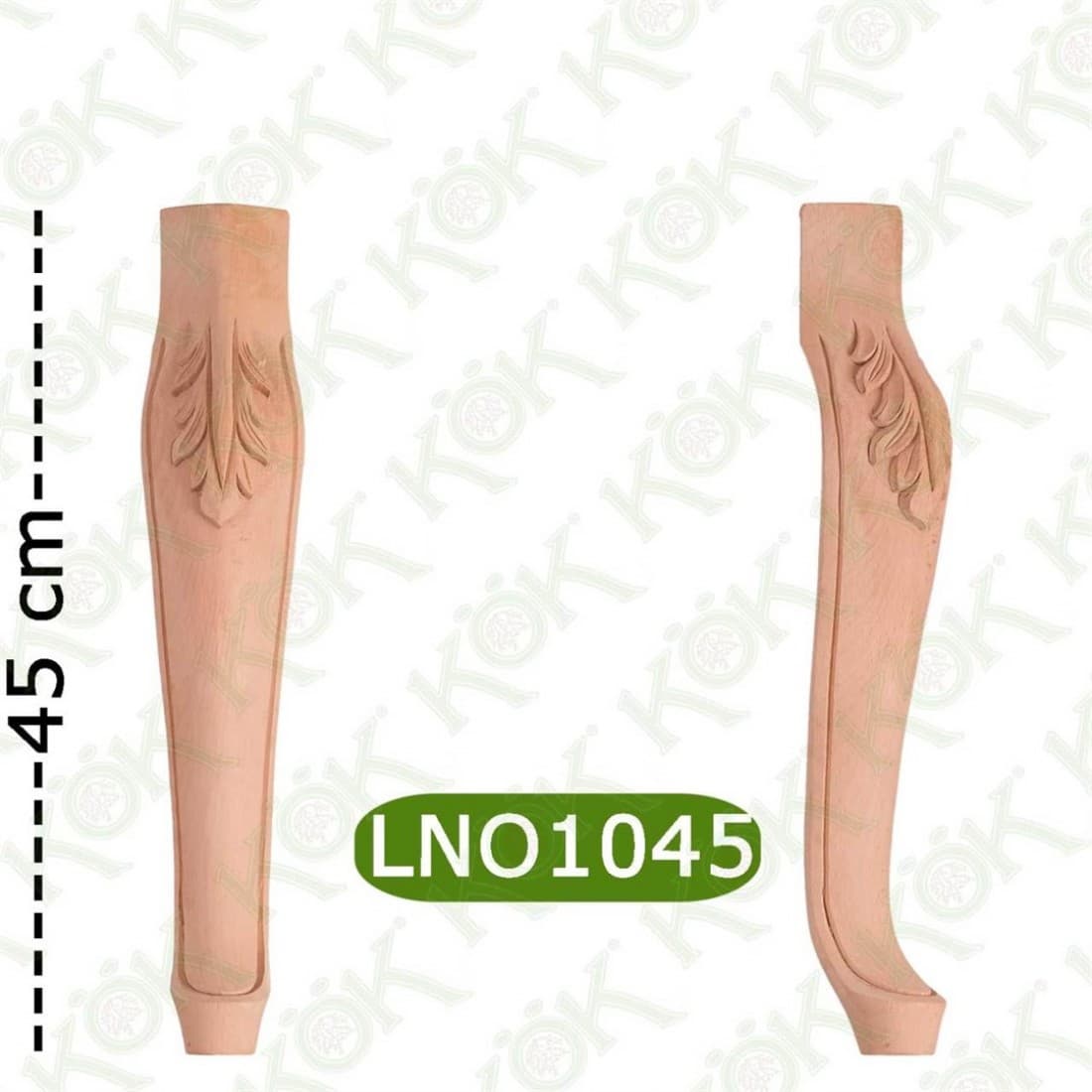 LNO 1045 Oymalı Lükens Ayak 10*10*45