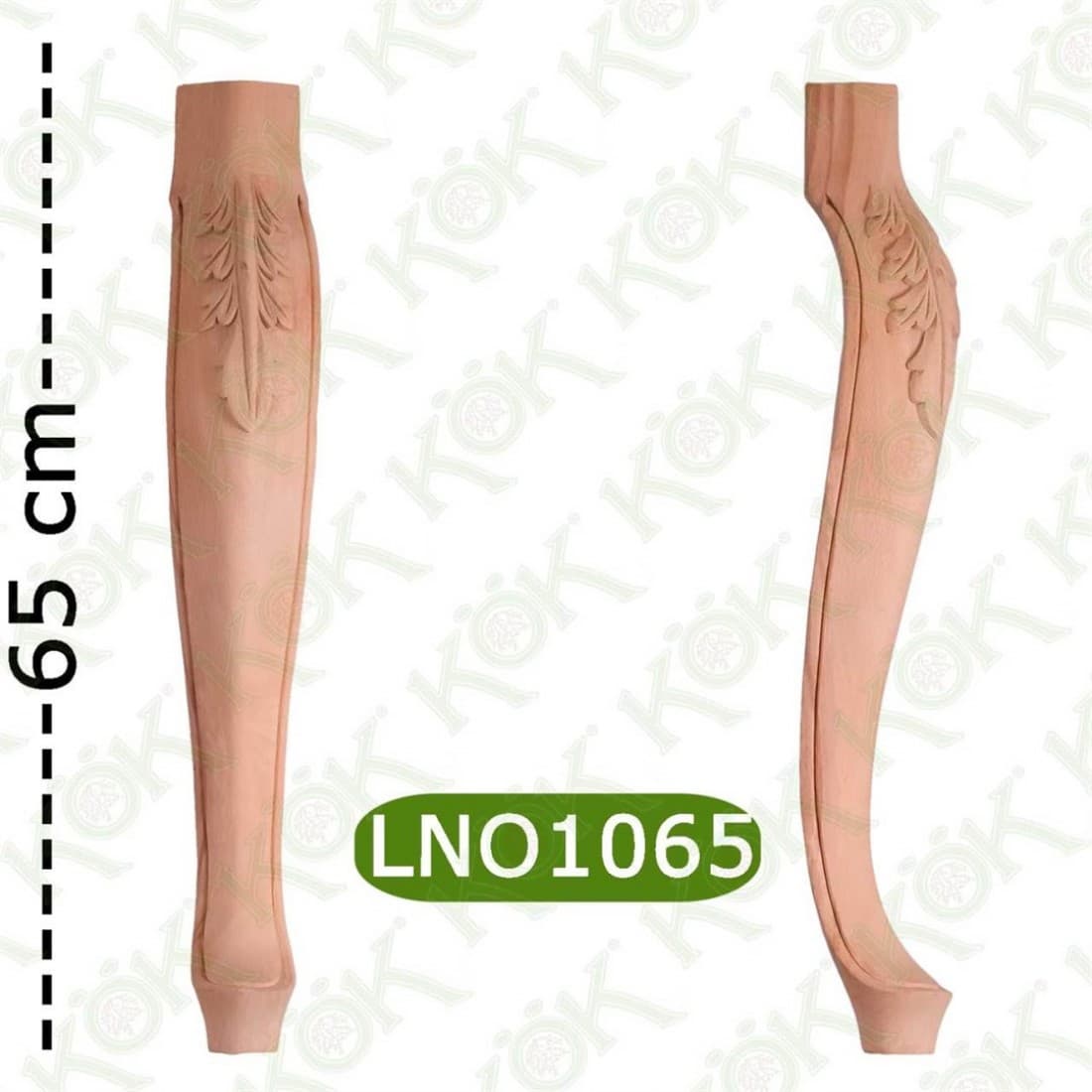 LNO 1065 Oymalı Lükens Ayak 10*10*65
