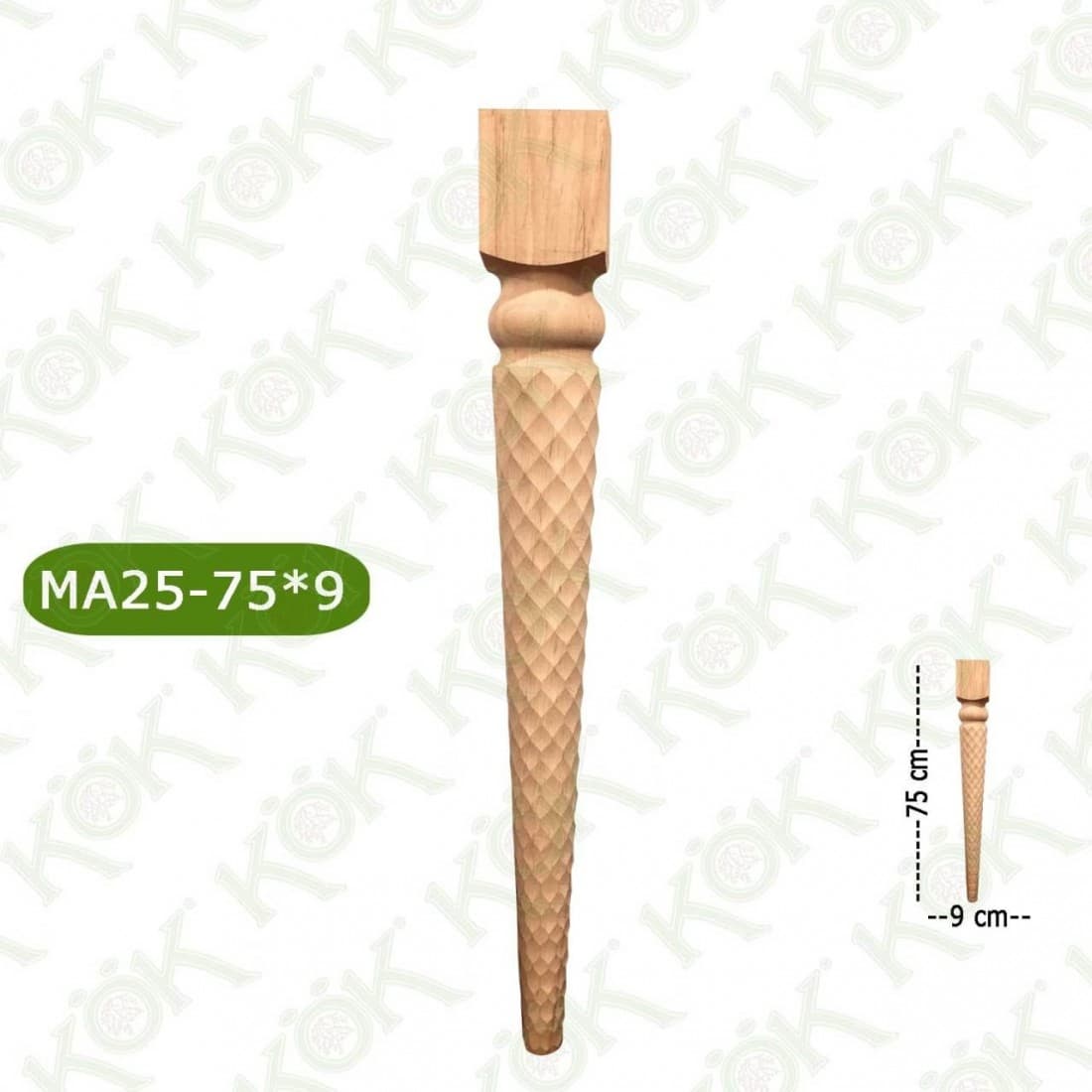 MA25-75-9 Ahşap Torna Masa Ayağı