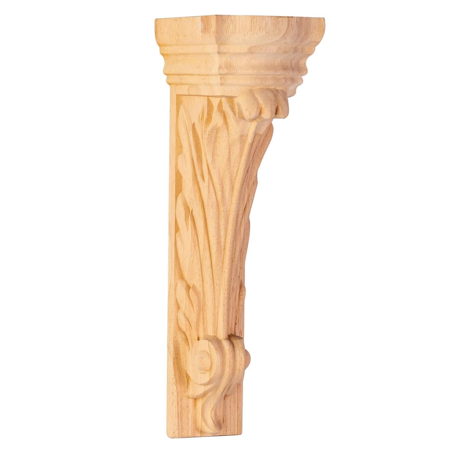 Payanda Ahşap Oyma İşlemeli Boyanabilir Dekoratif Aksesuar 20x8x6