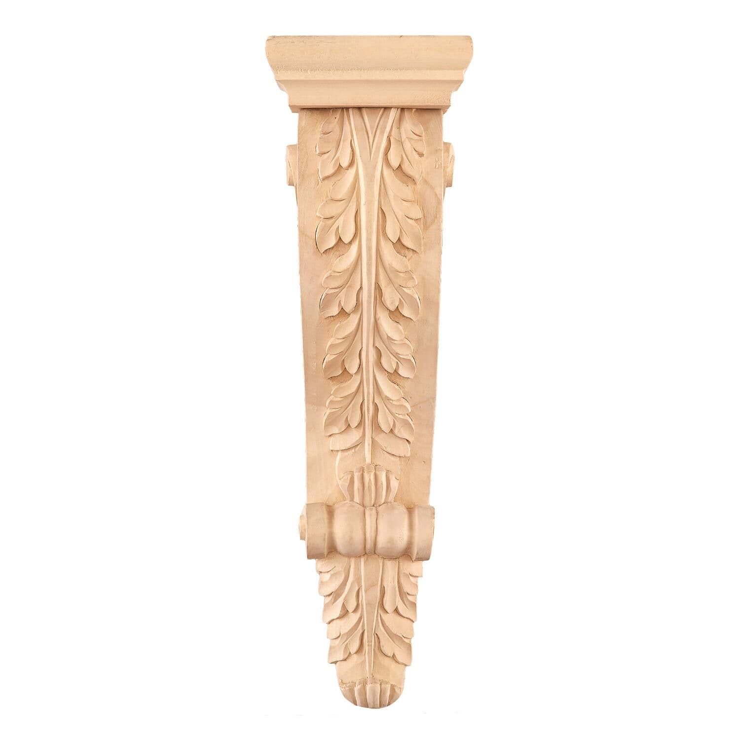 Payanda Ahşap Oyma İşlemeli Boyanabilir Dekoratif Aksesuar 30x11x8,5