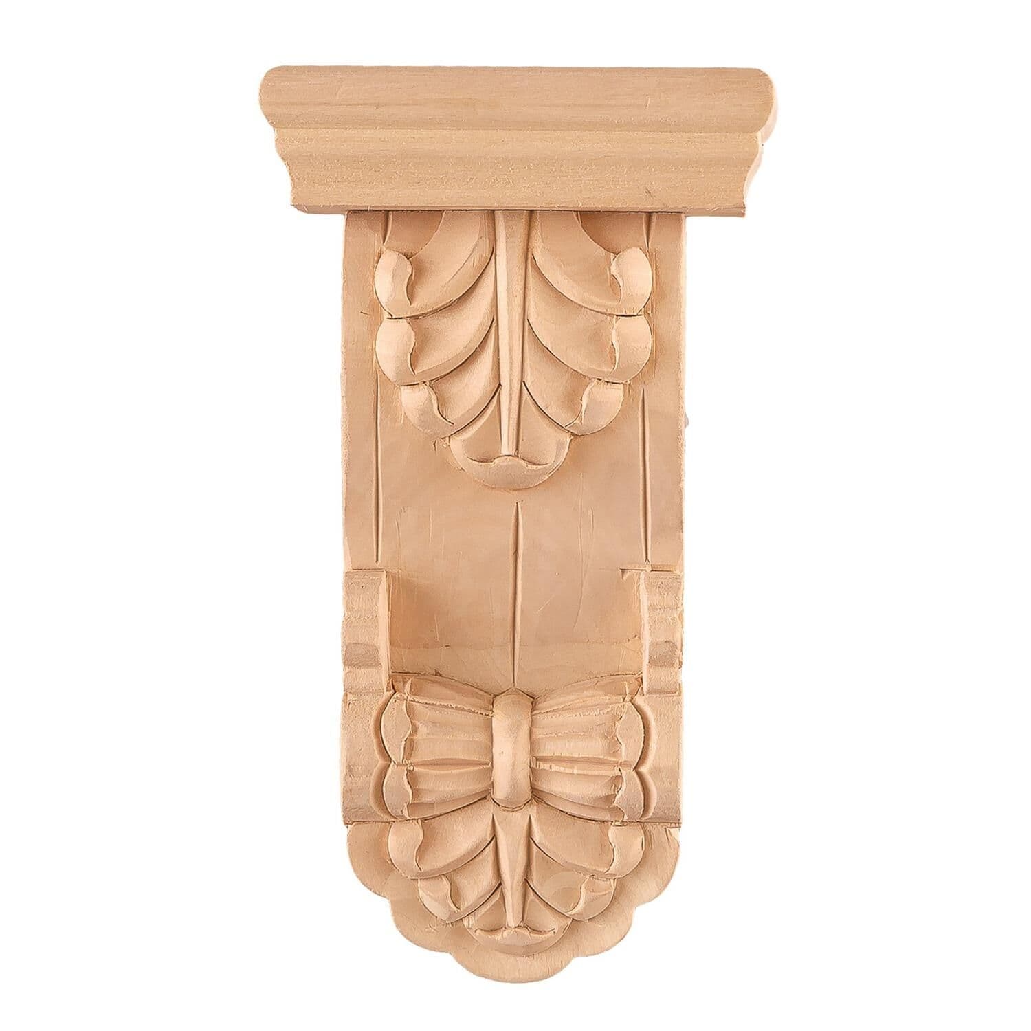 Payanda Ahşap Oyma İşlemeli Boyanabilir Dekoratif Aksesuar20x11x6