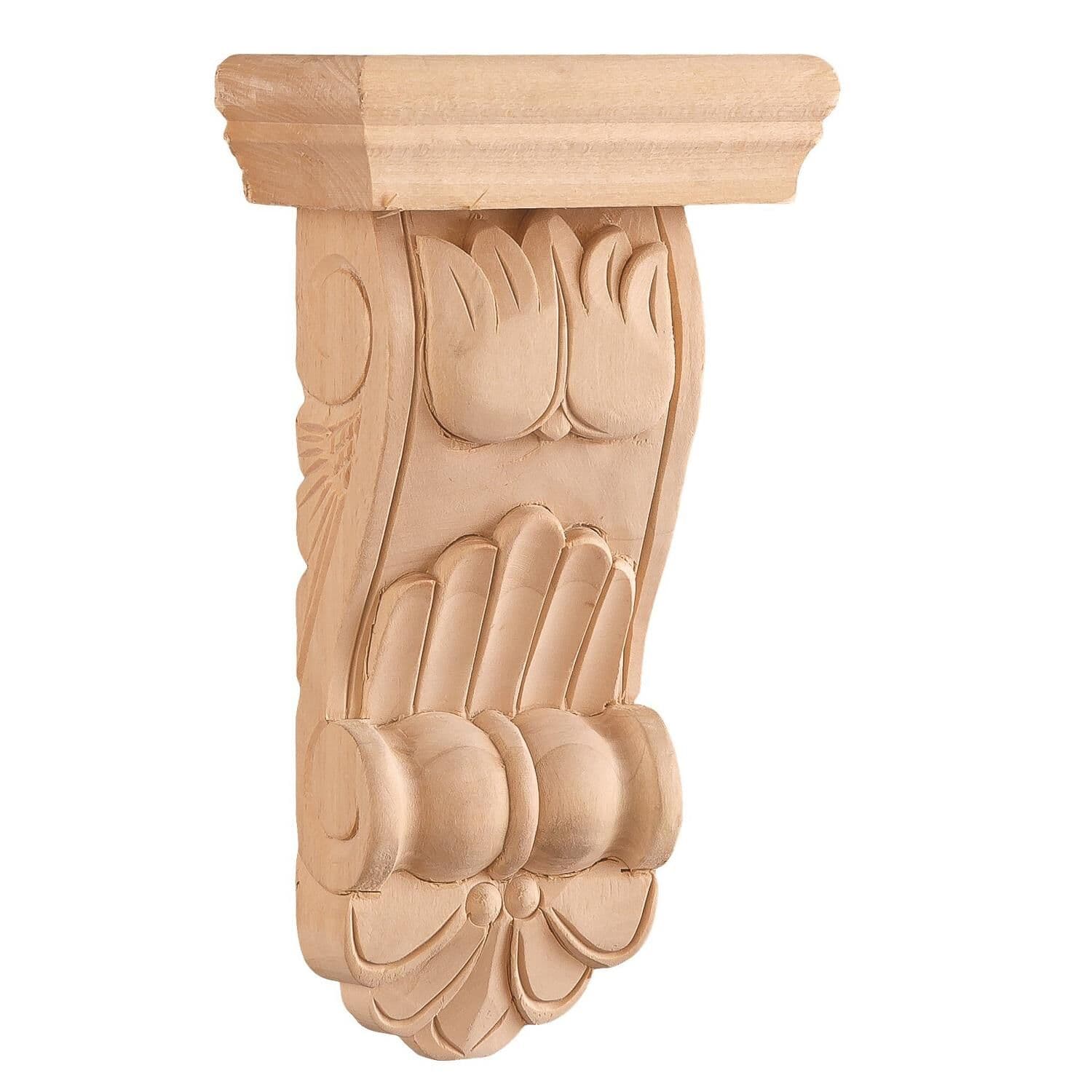 Payanda Ahşap Oyma İşlemeli Boyanabilir Dekoratif Aksesuar20x11x6