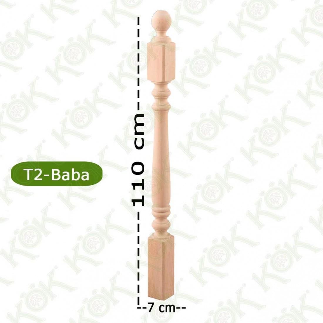 T2 Merdiven Babası Şişe Modeli 7*7*110 Cm KAYIN