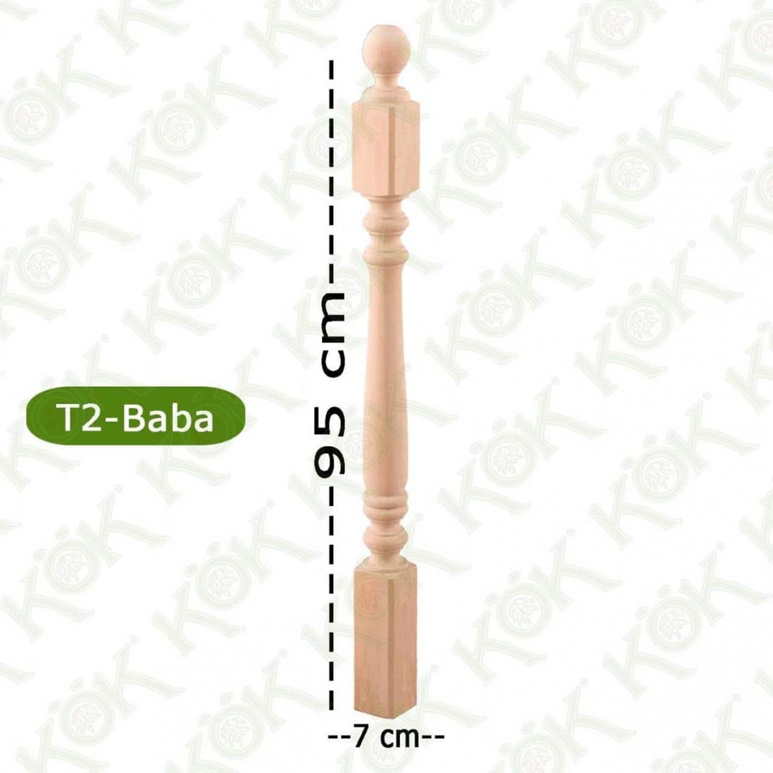 T2 Merdiven Babası Şişe Modeli 7*7*95 Cm Çam
