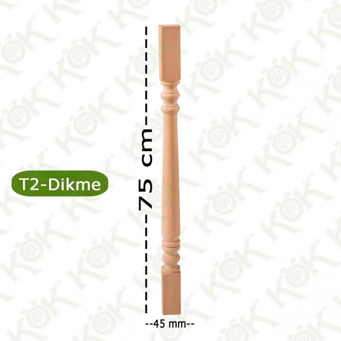 T2 Merdiven Dikmesi Şişe Modeli 4.5*4.5*75 Cm Çam