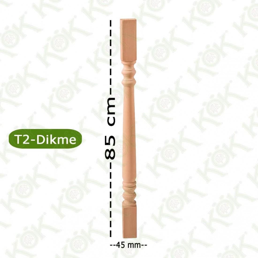 T2 Merdiven Dikmesi Şişe Modeli 4.5*4.5*85 Cm Çam