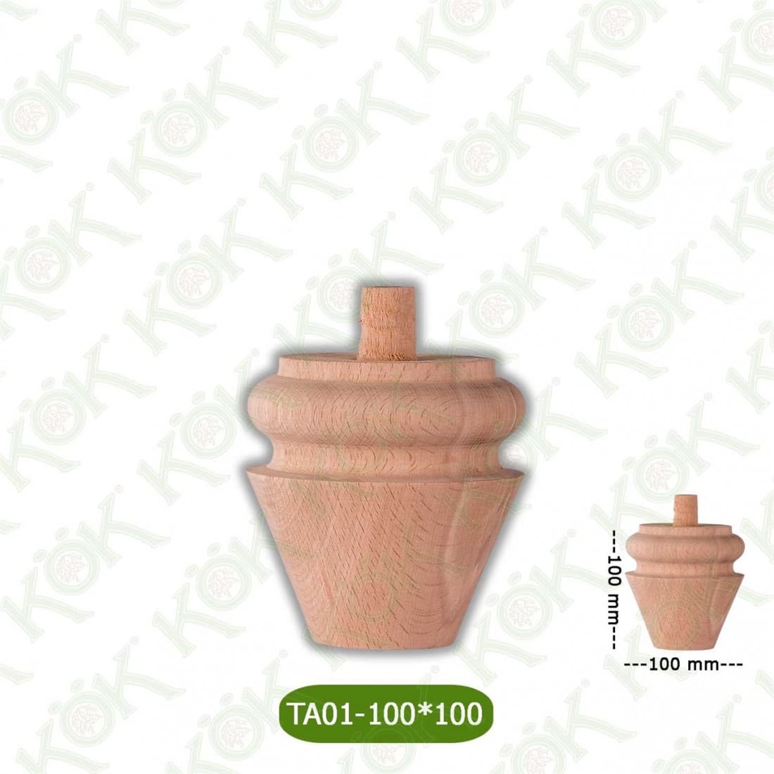 TA01-100-100 Ahşap Torna Koltuk Ayağı