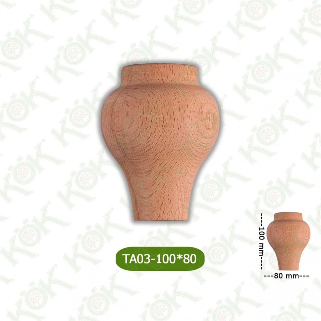 TA03-100-80 Ahşap Torna Koltuk Ayağı