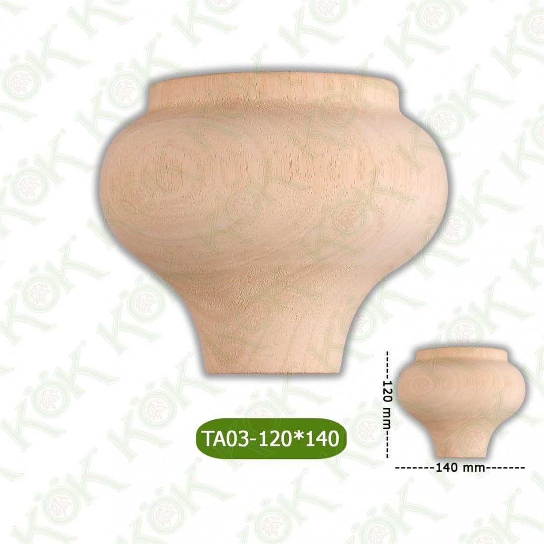 TA03-120-140 Ahşap Torna Koltuk Ayağı
