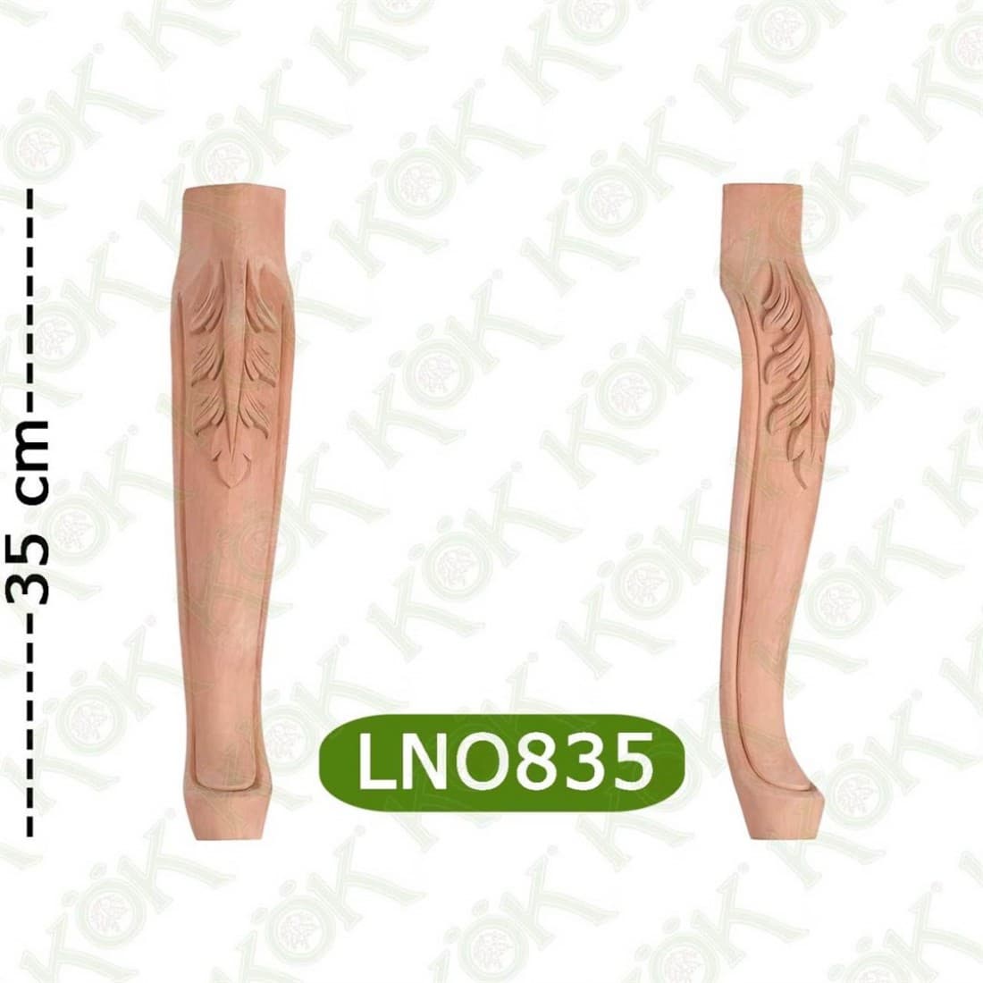LNO 835 Carved Lukens Leg 8*8*35