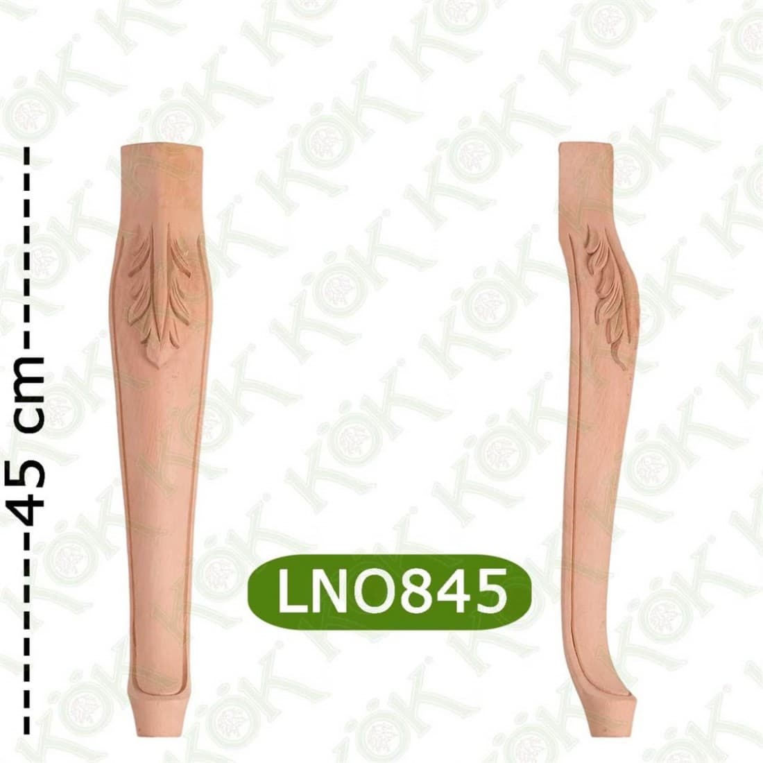 LNO 845 Carved Lukens Leg 8*8*45