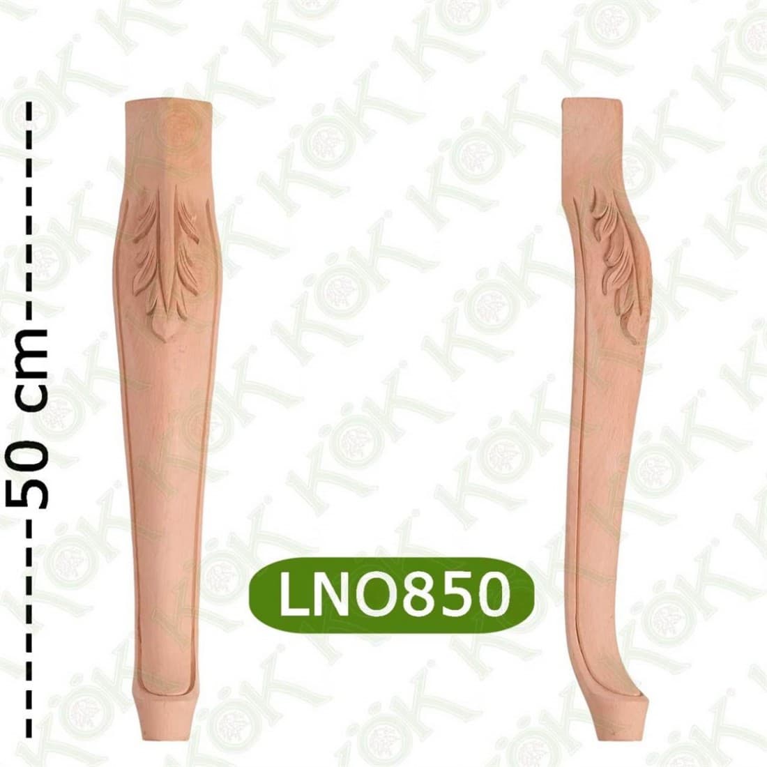 LNO 850 Carved Lukens Leg 8*8*50