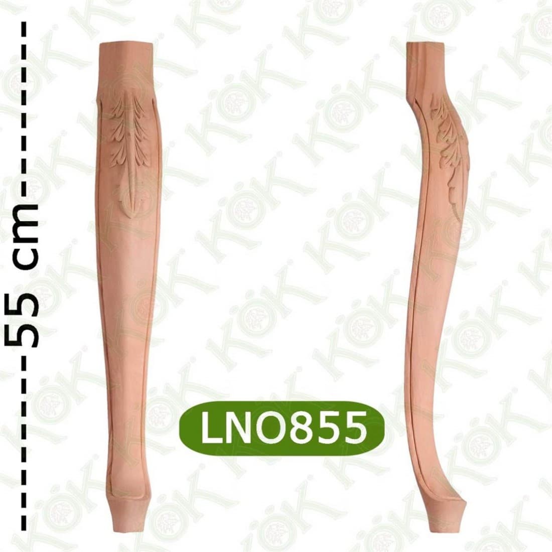 LNO 855 Carved Lukens Leg 8*8*55