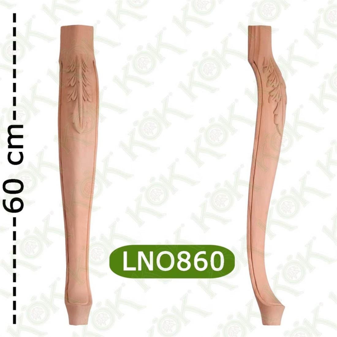 LNO 860 Carved Lukens Leg 8*8*60