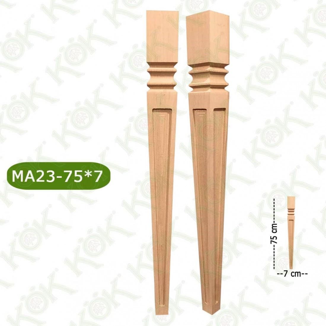 MA23-75-7 Wooden Torna Table Leg
