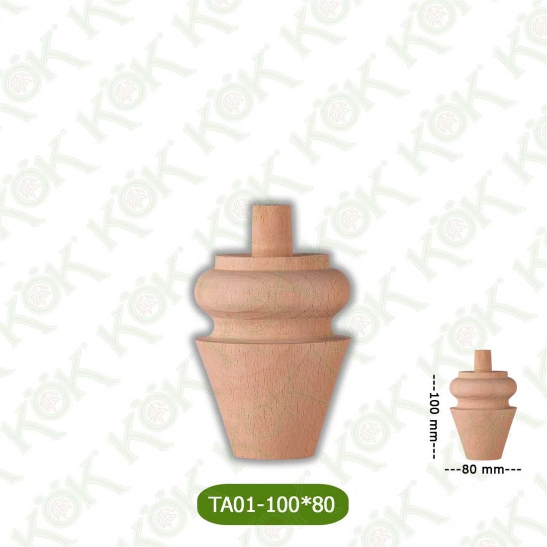 TA01-100-80 Ahşap Torna Koltuk Ayağı