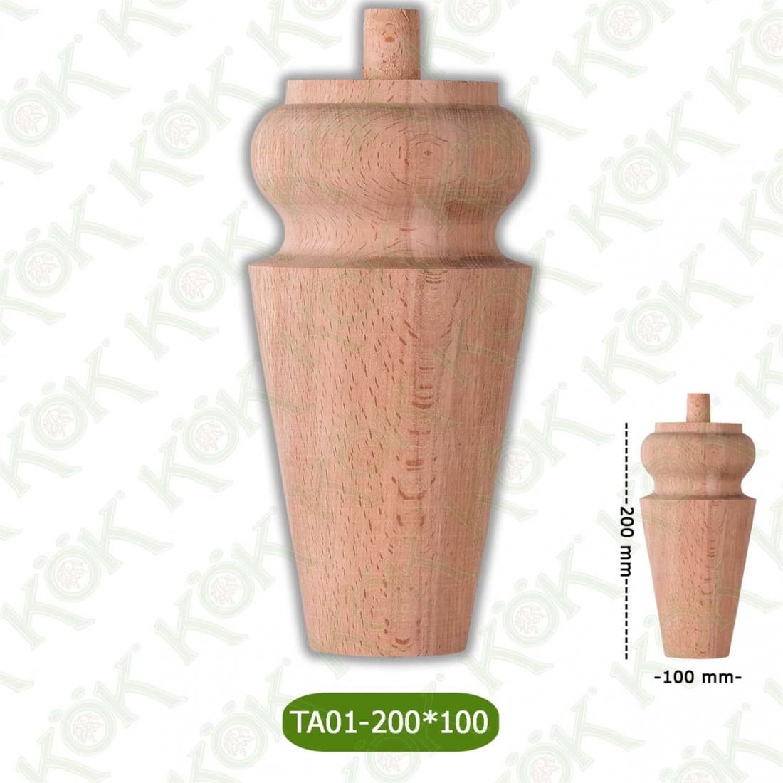 TA01-200-100 Ahşap Torna Koltuk Ayağı