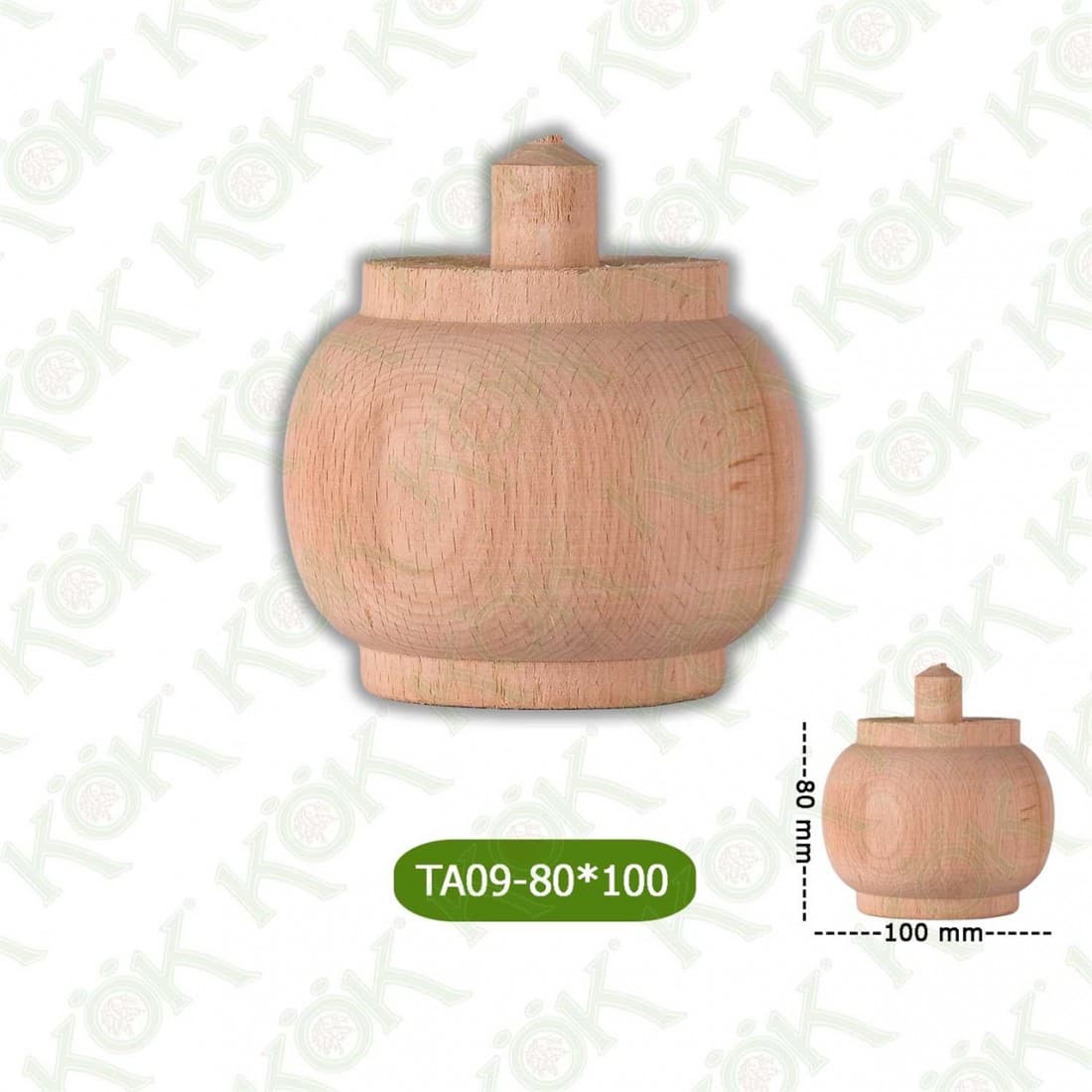 TA09-80-100 Wooden Torna Sofa Leg