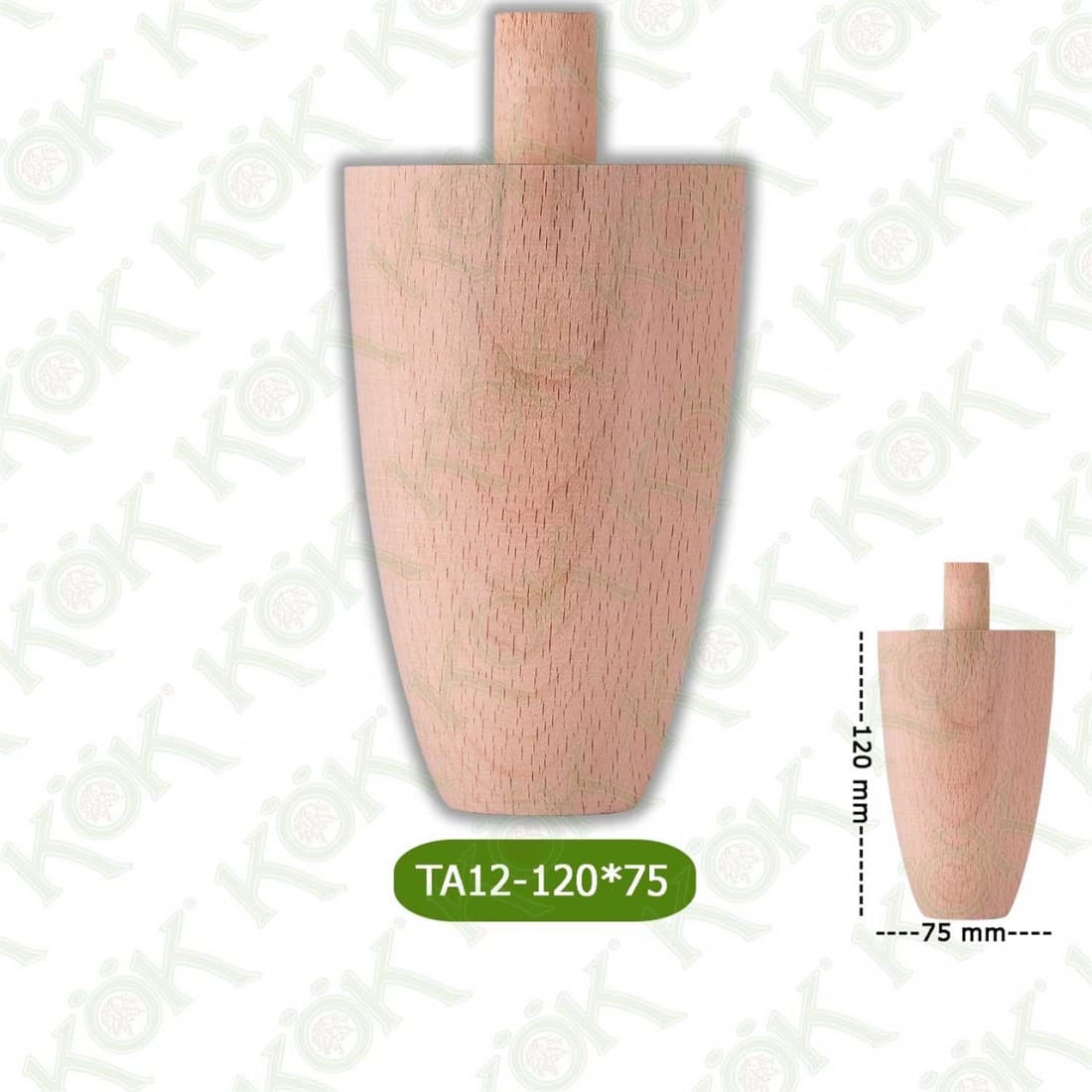 TA12-120-75 Wooden Torna Sofa Leg