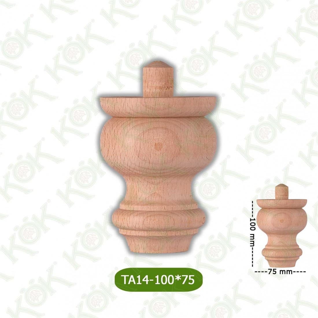 TA14-100-75 Wooden Torna Sofa Leg