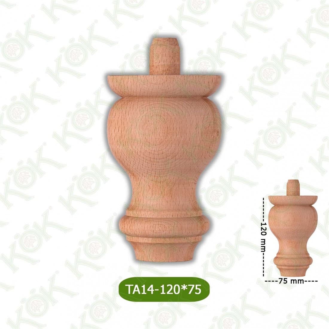 TA14-120-75 Wooden Torna Sofa Leg