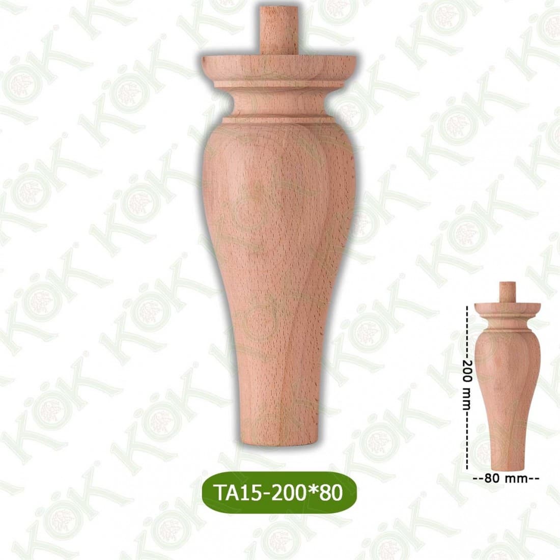 TA15-200-80 Ahşap Torna Koltuk Ayağı