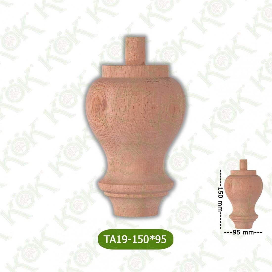 TA19-150-95 Wooden Torna Sofa Leg
