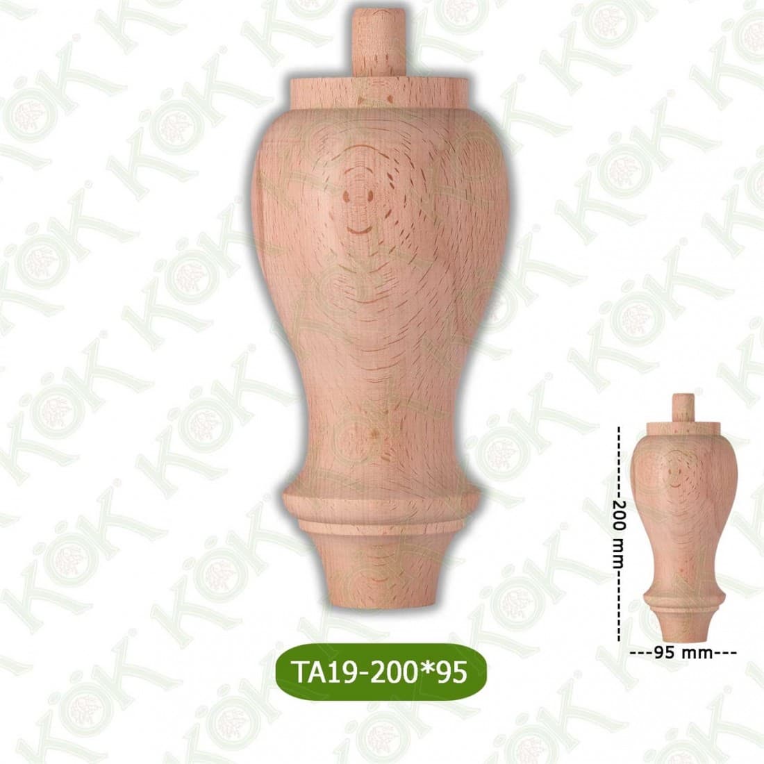 TA19-200-95 Wooden Torna Sofa Leg