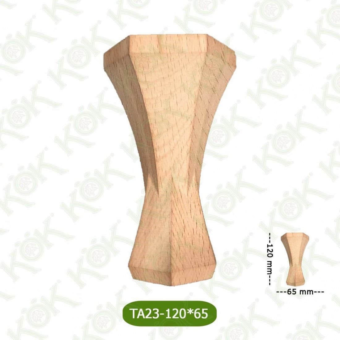 TA23-120-65 Wooden Torna Sofa Leg