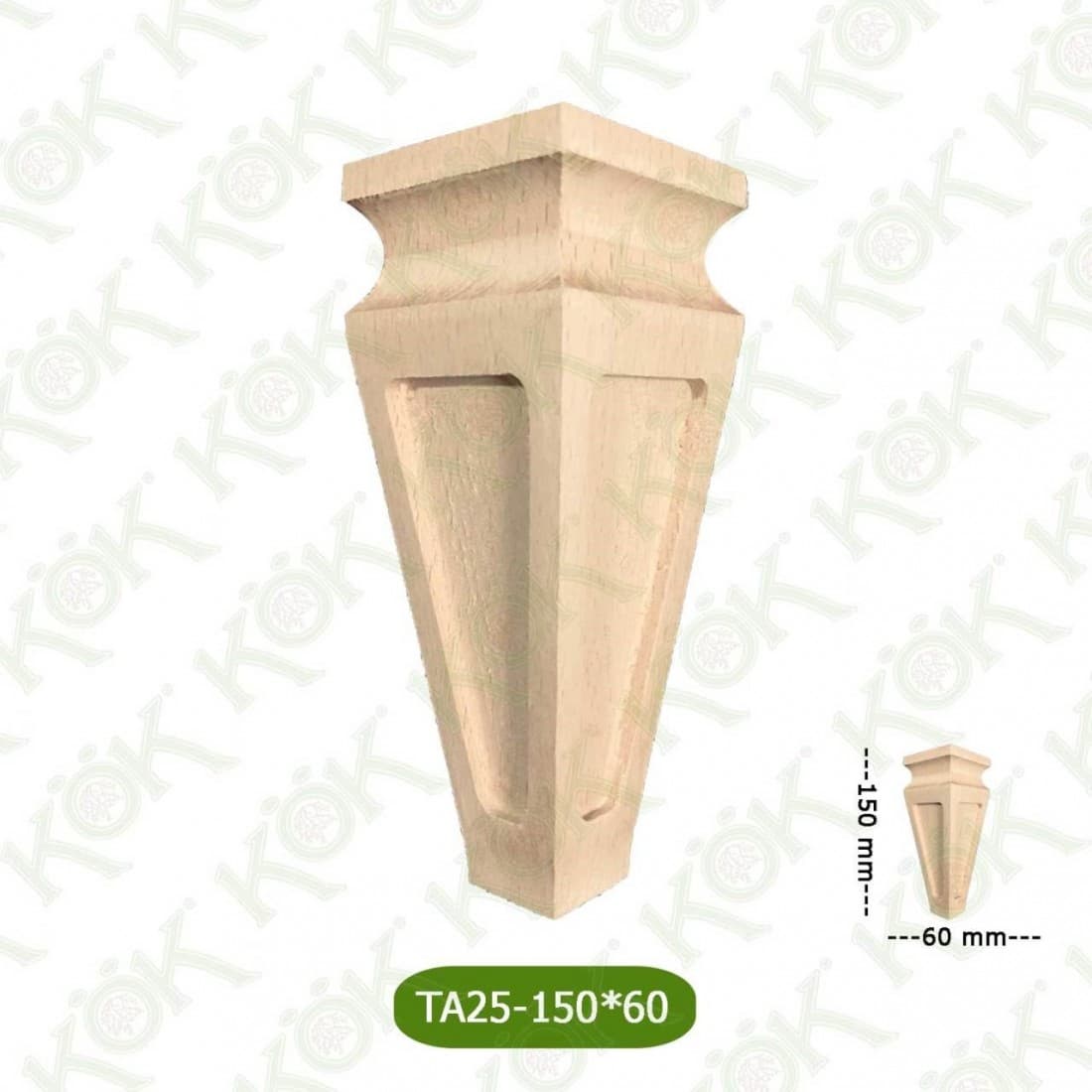 TA25-150-60 Ahşap Torna Koltuk Ayağı
